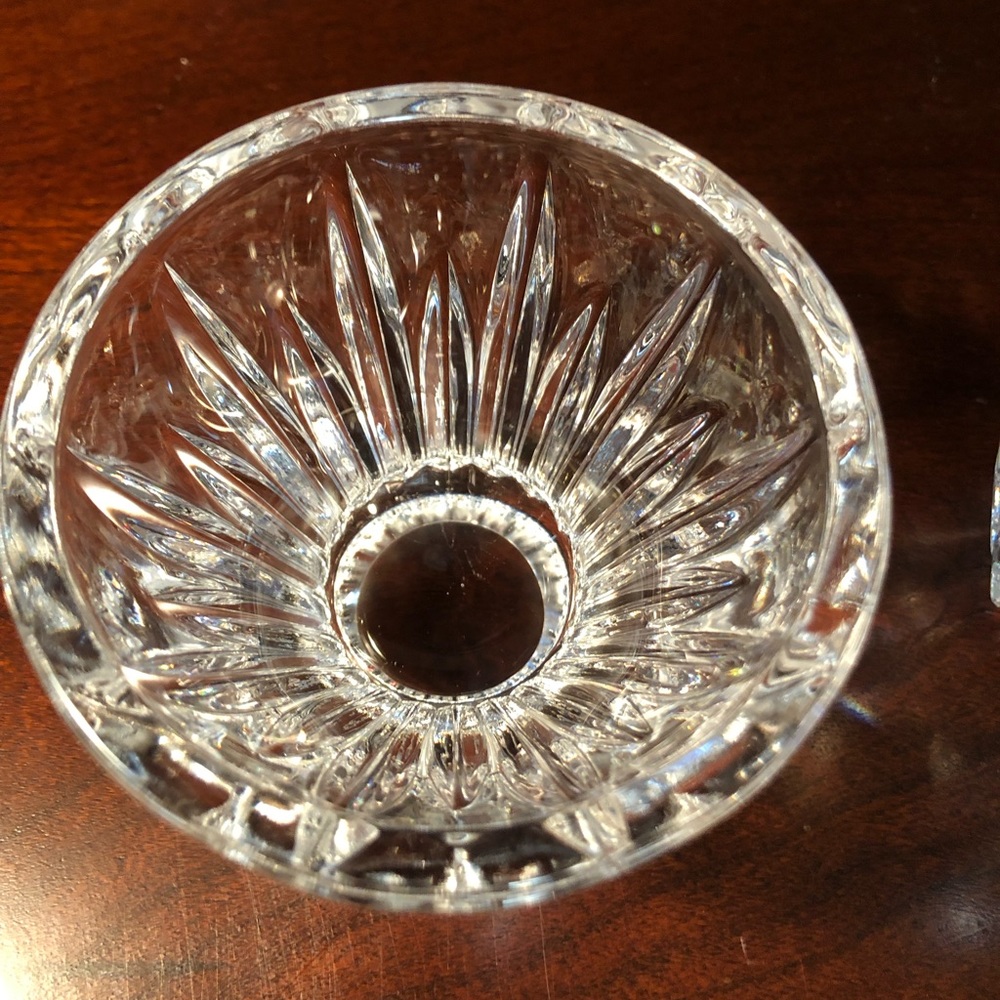 Cut glass votive candle holders - Picture 2 of 3